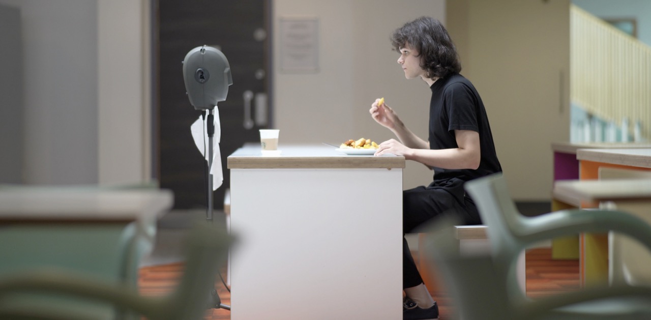 Lunch break beside the KU100 binaural head